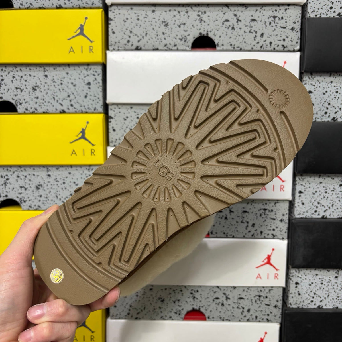 UGG Tazz Platform Slipper – Women’s Suede Clog with Shearling Cuff in Chestnut