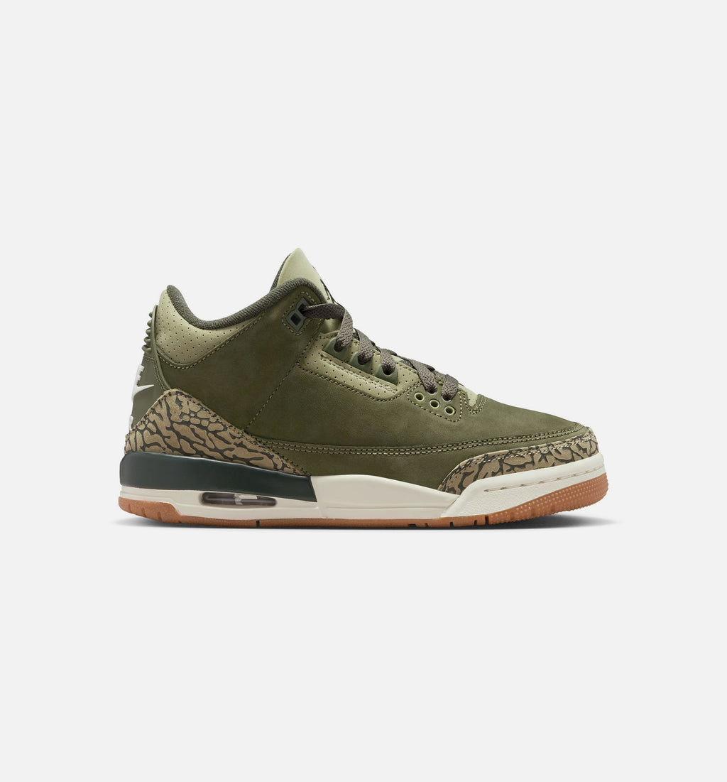 Air Jordan 3 Retro “Medium Olive” Grade School Lifestyle Shoes (GS)