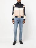 Saint Laurent panelled zip-up bomber jacket