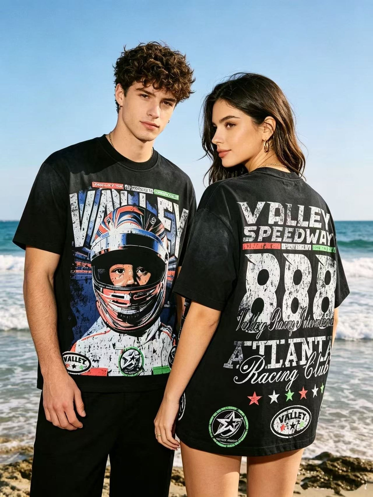 VALLEY Speedway 888 Racing Helmet Graphic T-Shirt